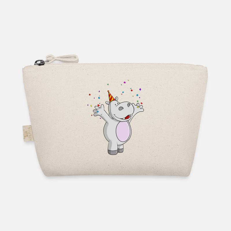 Party hippo comic Organic Pouch