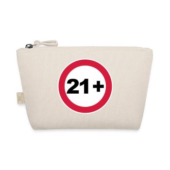 21. Geburtstag 21+ - Bio-Täschchen - Natur - Vorne