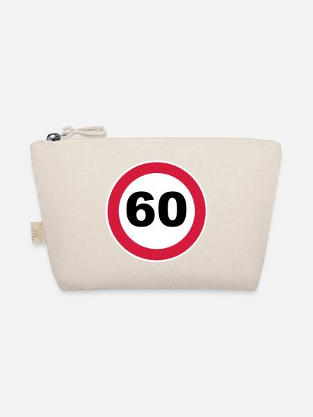 60. Geburtstag - Bio-Täschchen - Natur - Vorne