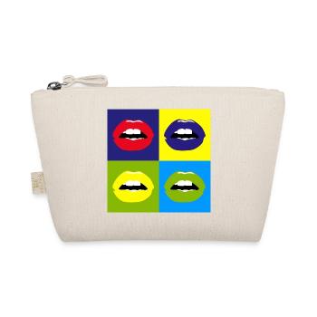 Pop Art / Comic: Kiss, lips, lipstick - Organic Pouch - nature - Front