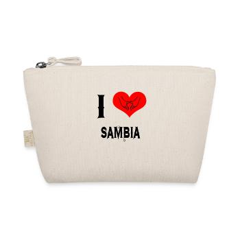 I Love Herz Laender Sambia - Bio-Täschchen - Natur - Vorne