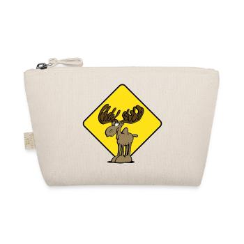 Caution Moose Moose - Organic Pouch - nature - Front