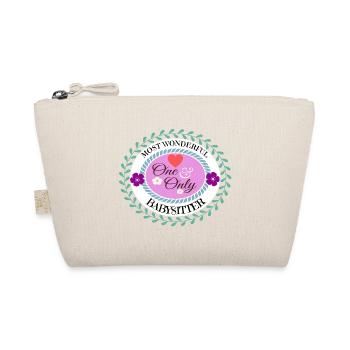 Baby Kid Child Mom: most wonderful babysitter - Organic Pouch - nature - Front