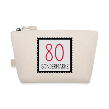 runder Geburtstag 80. Geburtstag Geschenk - Bio-Täschchen - Natur - Vorne
