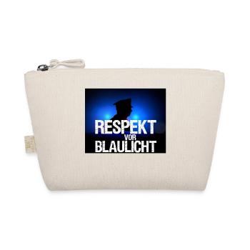 Blaulicht Respekt - Polizei, Polizist, Geschenk - Bio-Täschchen - Natur - Vorne