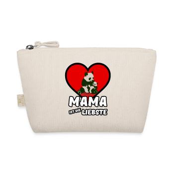 Mama ist die Liebste - Mutter, Muttertag, Geschenk - Bio-Täschchen - Natur - Vorne