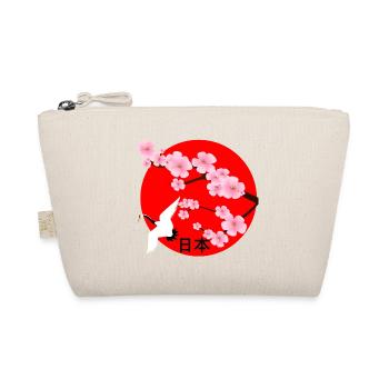 Japan Kirschblueten Kranich Japanfan Japanreise - Bio-Täschchen - Natur - Vorne