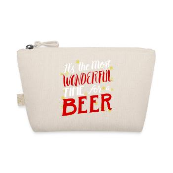 Bier Männer Mann Weihnachten Geschenk Beer X-Mas - Bio-Täschchen - Natur - Vorne
