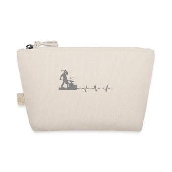 Blacksmith heartbeat gift hammer iron profession job - Organic Pouch - nature - Front