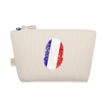 Frankreich Shirt · Flagge · DNA · Fingerabdruck - Bio-Täschchen - Natur - Vorne