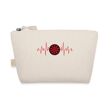 Dart Dartscheibe Herzschlag EKG Geschenk Bullseye - Bio-Täschchen - Natur - Vorne