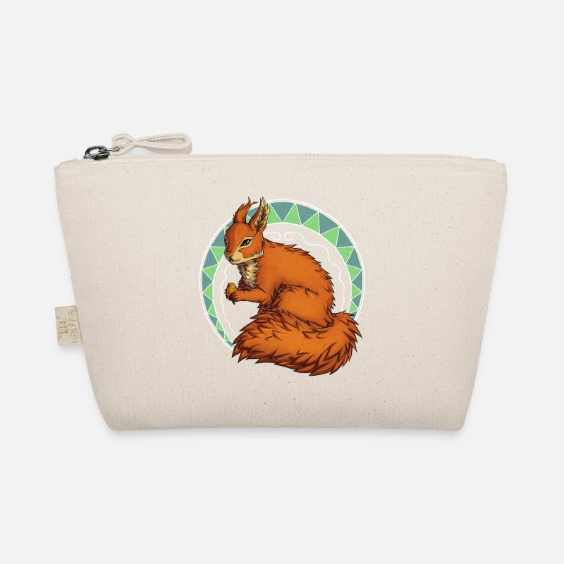 Red squirrel pattern Organic Pouch