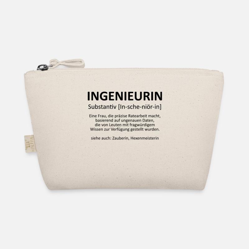 Ingenieurin - Substantiv In-sche-niör-in (schwarz) - Bio-Täschchen - Natur