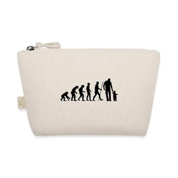 Evolution Vater und Kind Sohn Tochter Geschenk - Bio-Täschchen - Natur - Vorne
