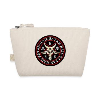 Hail Satan 666 Pentagram Baphomet Antichrist Cult  - Bio-Täschchen - Natur - Vorne
