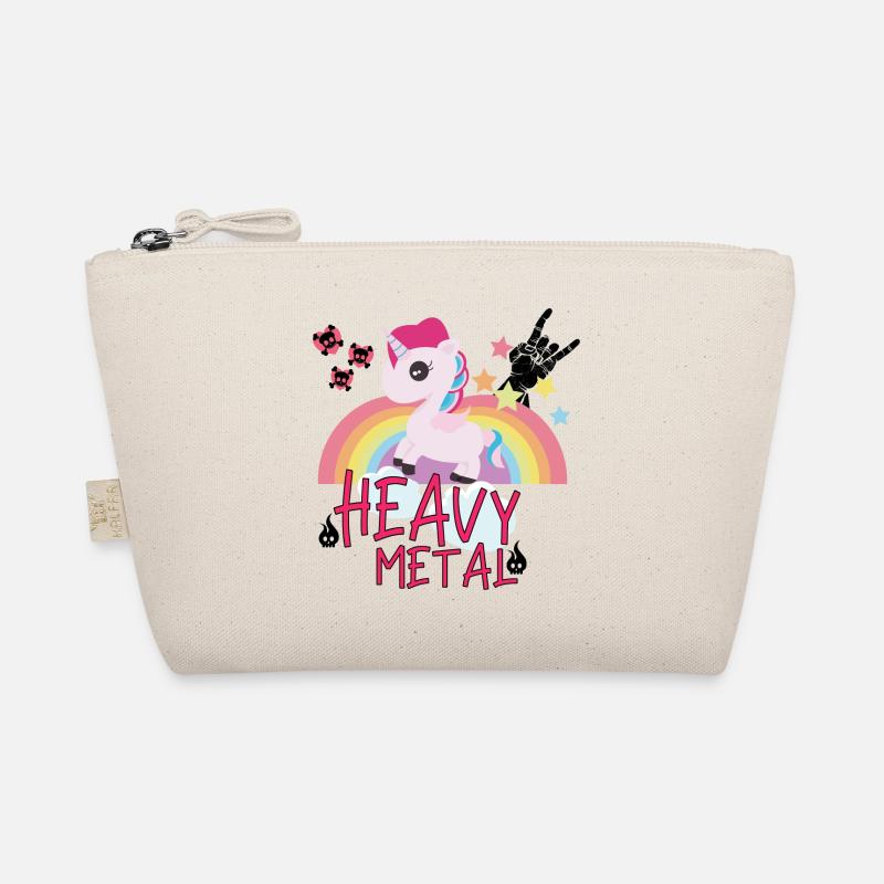 Heavy Metal Einhorn Rock Regenbogen Skull Geschenk Bio-Täschchen