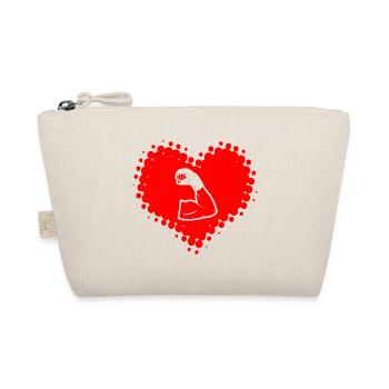 I love Martial Arts Sport Fitness Fit heart fist - Organic Pouch - nature - Front