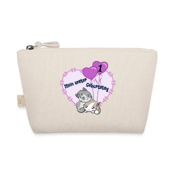 Mein erster Geburtstag für Mädchen Geschenk Idee - Bio-Täschchen - Natur - Vorne