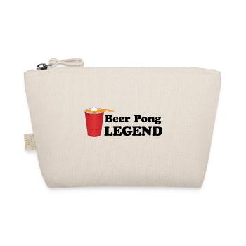 Beer Pong Legend schwarz Geschenkidee Beerpong Fan - Bio-Täschchen - Natur - Vorne