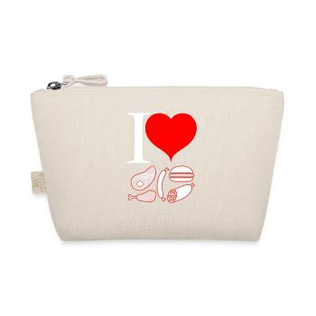 I love Fleisch - Bio-Täschchen - Natur - Vorne