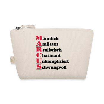 Marcus Vorname,Namensschild,Name,Fun Shirt (25) - Bio-Täschchen - Natur - Vorne