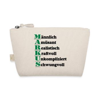Markus , Vorname,Namensschild,Name,Fun Shirt (25) - Bio-Täschchen - Natur - Vorne