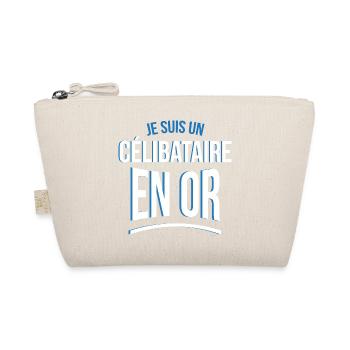 je suis un Célibataire en or cadeau idée humour - Trousse biologique - nature - Devant