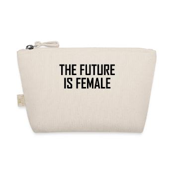 Future Female T shirt gift saying cool - Organic Pouch - nature - Front