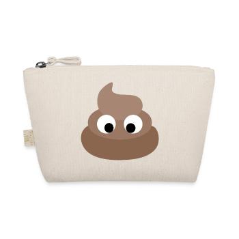 Kacke Emoji Kackhaufen - Bio-Täschchen - Natur - Vorne