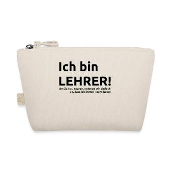 Lehrer Spruch Geschenk Geschenkidee - Bio-Täschchen - Natur - Vorne