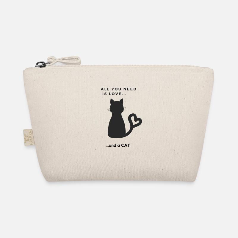 Süßes Katzen Design - Bio-Täschchen - Natur