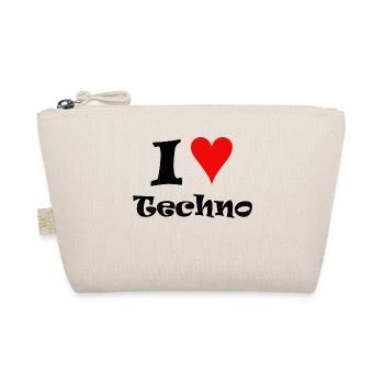 I love techno - Organic Pouch - nature - Front