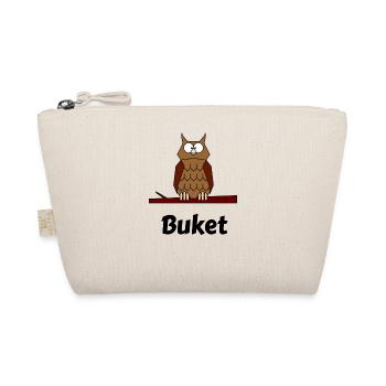 Children School Born Owl Motif Buket - Organic Pouch - nature - Front