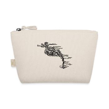 Seahorse Abstract Drawing Gift Idea Sea - Organic Pouch - nature - Front