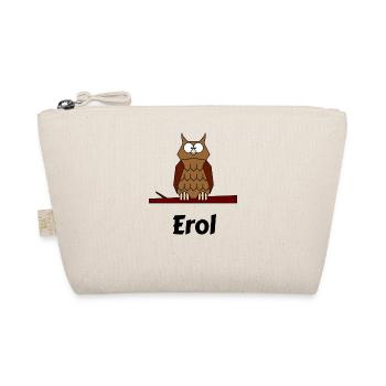 Children School Born Owl Motif Erol - Organic Pouch - nature - Front