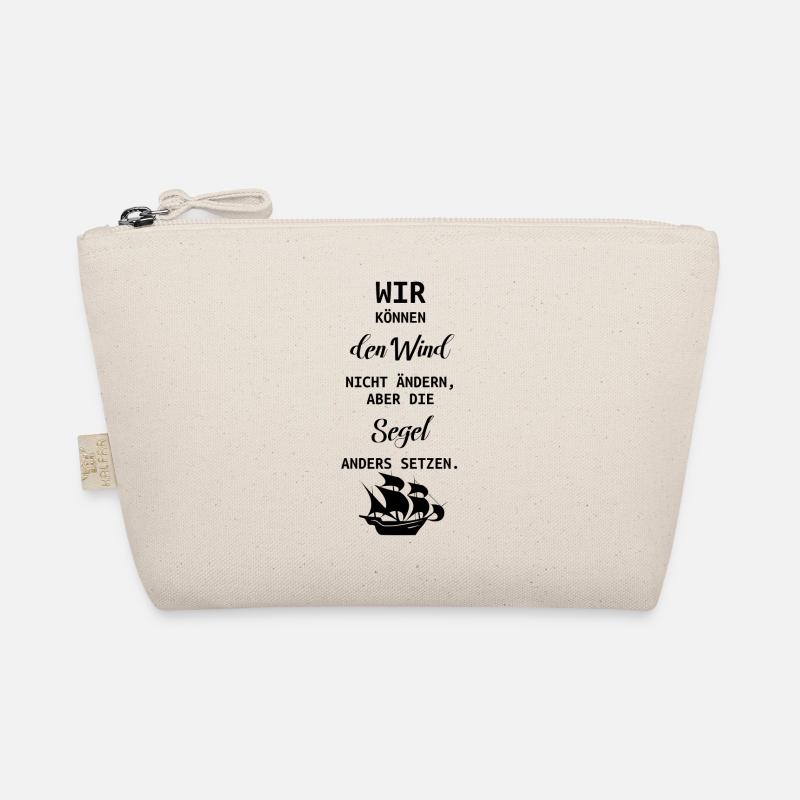 Segel setzen Spruch Wind Motivation Geschenk Bio-Täschchen