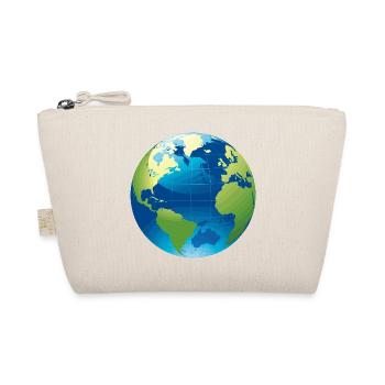 Erde Motiv als Geschenkidee - Bio-Täschchen - Natur - Vorne