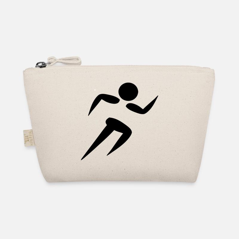running running runner sprinter sprint silhouette Organic Pouch