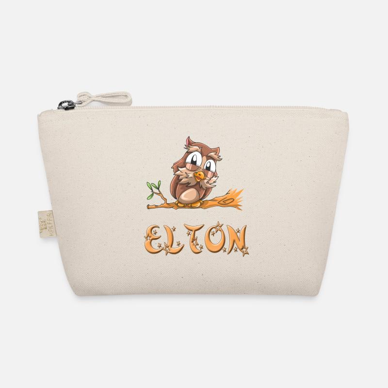 Eule Elton - Bio-Täschchen - Natur