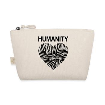 Humanity Menschlichkeit Peace Frieden Herz - Bio-Täschchen - Natur - Vorne