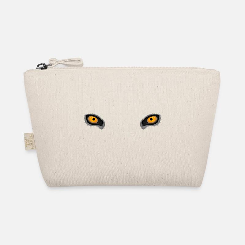 Yellow Deep Wolf Eyes Organic Pouch