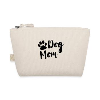 Dog mom with paw in black as a gift - Organic Pouch - nature - Front