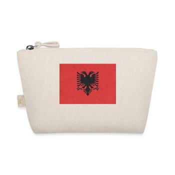 Albanien Flagge Motiv Design Geschenkidee Cool - Bio-Täschchen - Natur - Vorne