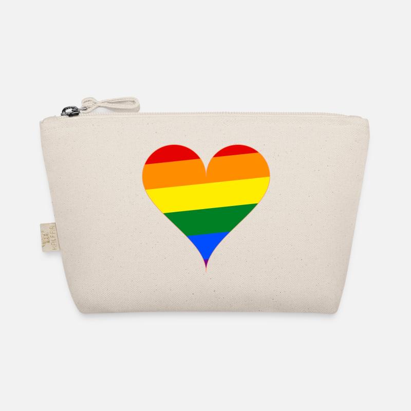 Herz Regenbogen Flagge Geschenk Bio-Täschchen