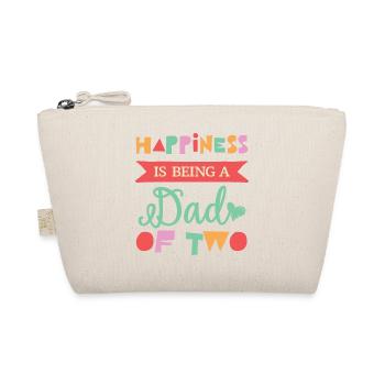 Luck is to be a dad of two children - Organic Pouch - nature - Front
