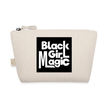 Black Girl Magic 2 White Text - Organic Pouch - nature - Front