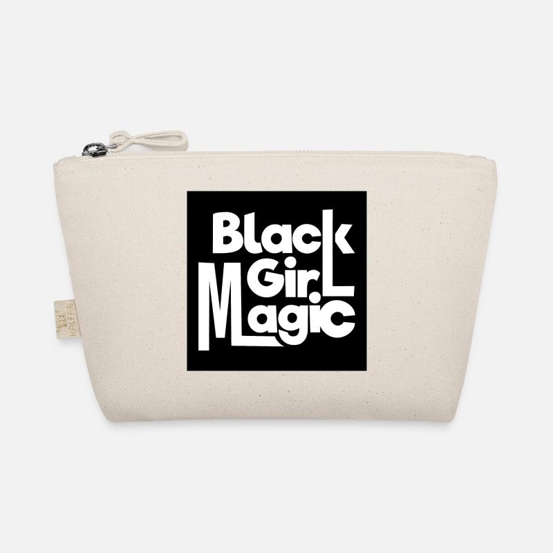 Black Girl Magic 2 White Text Organic Pouch