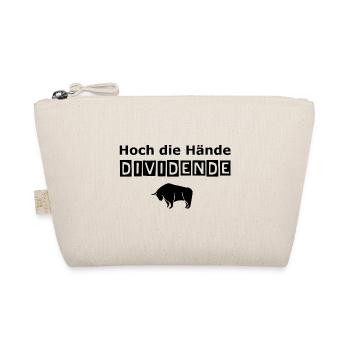 Dividenden Börse Shirt Hoch die Hände Dividende - Bio-Täschchen - Natur - Vorne