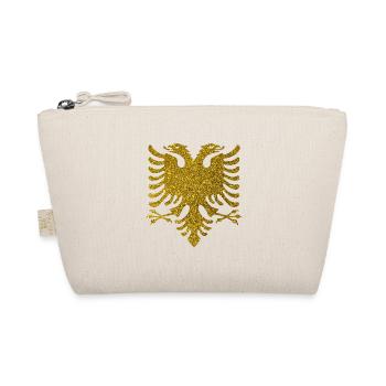 ALBANIA EAGLE GOLD Gift Idea Motif Design - Organic Pouch - nature - Front