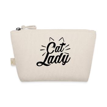 Katzen Dame Geschenk Idee - Bio-Täschchen - Natur - Vorne